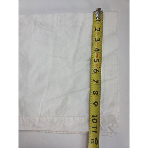 Alfani White Linen Elastic Waist Large Wide Leg Pants - Picture 3 of 6